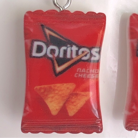 New Doritos Dangling Earrings Mini Food Cute Chips Snacks Fun Unique Party Gifts - Picture 6 of 7